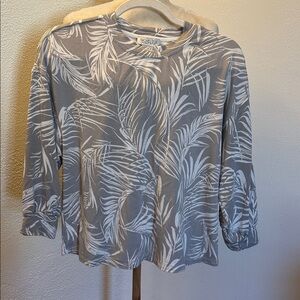 Rachel Zoe Women’s Gray and White Tropical Tee
